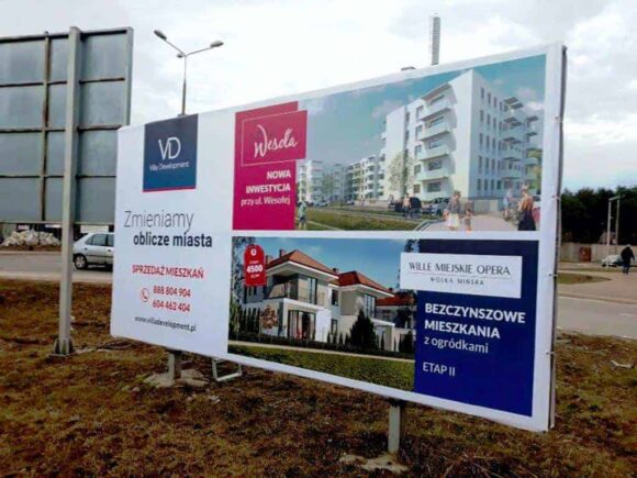 Baner na billboard bilbord reklama drukowana 