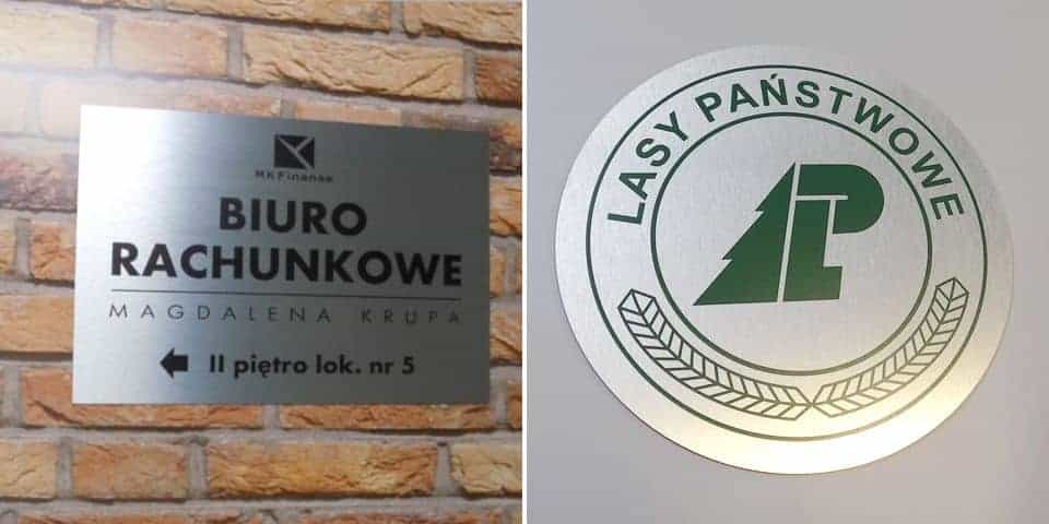 Szyldy aluminiowe, szyldy z kompozytu aluminium – aluminiowej płyty warstwowej. szyldy aluminiowe szyld z kompozytu aluminium